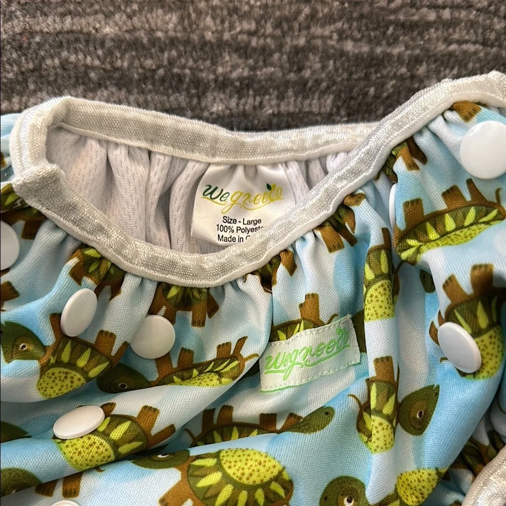 White and Blue Diaper Covers for Accessories